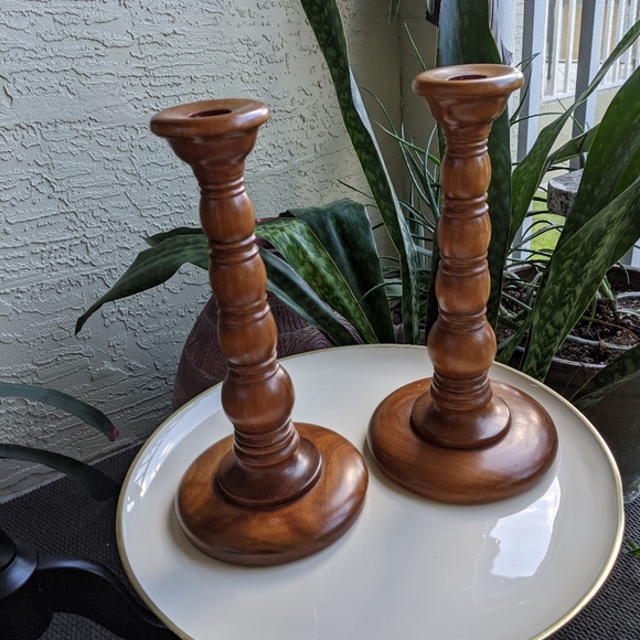 Vintage Accents Vintage Decor Stickley Wooden Candlestick Holders